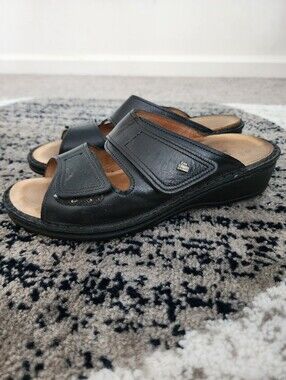 Finn Comfort Jamaica strap Sandal Utility Chic Minimalist Black Size 39 US 8.5